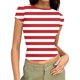 thumbnail image 2 of Xuyuer Print Fitted Pencil Top - Women's Casual Unstructured Round Neck Short Sleeve Shirt Matching Set for Office Chic Ensembles, Dinner Date Nights & Modern Separates Wardrobe Styling, 2 of 5