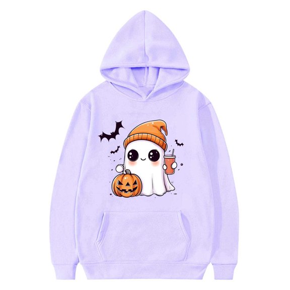hengsof Girls Hoodies Sweatshirt Halloween Print Long Sleeve Pullover with Pocket for Kids Fashion Warm Fall Winter