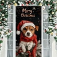 thumbnail image 6 of Festive Christmas Door Wrap Polyester Fabric Decoration for Front Door Indoor Outdoor Holiday Party and Winter Season Decor, 6 of 7