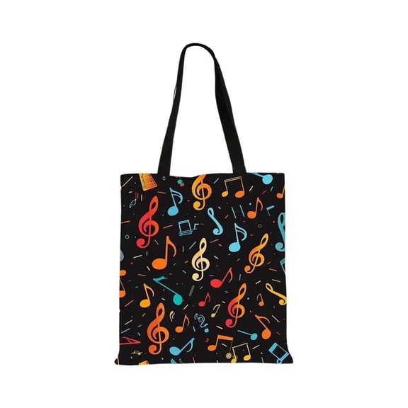 Rirozkan Canvas Tote Bag, Stylish Printed Shopping Bag, Large Reusable Grocery Bag, Essential Carryall Bag for Beach Market and Outing, D
