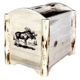 thumbnail image 2 of Montana Woodworks MWMAGLZMOOSE Montana Collection Magazine Rack with Laser Engraved Moose Design, 2 of 5