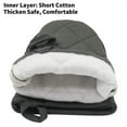 thumbnail image 4 of 1 Pair Short Oven Mitts, Heat Resistant Silicone Kitchen Mini Oven Mitts for 500 Degrees, Non-Slip Grip Surfaces and Hanging Loop Gloves, Baking Grilling Barbecue Microwave Machine Washable (Gray), 4 of 31