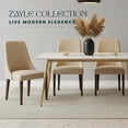 thumbnail image 2 of LeisureMod Zayle Modern Dining Table with 62" Wide Sintered Stone Rectangular Tabletop and Steel Base for Kitchen and Dining Room in White, 2 of 7