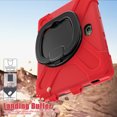 thumbnail image 6 of Case for Samsung Galaxy Tab Active 5 Pro/Active 4 Pro 10.1 inch, 360 Degree Rotating Hand Grip Shockproof Cover with Shoulder Strap, Red, 6 of 7