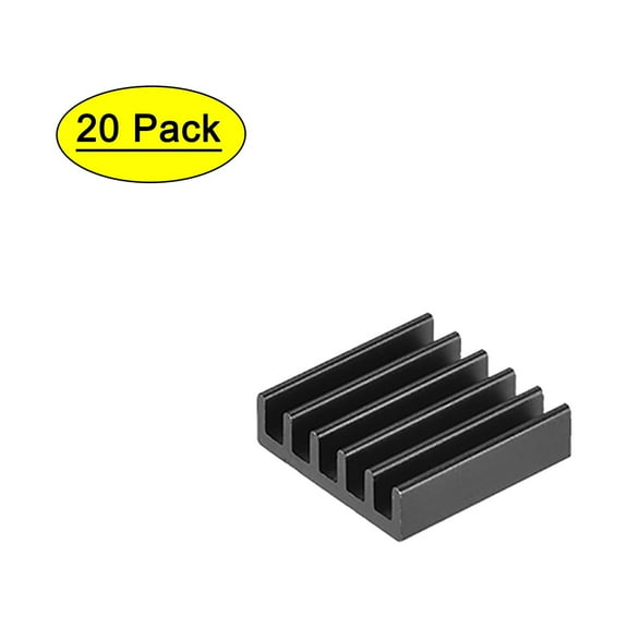 Electronics Cooler Heatsink for MOS GPU IC Chip Black 14 x 14 x 4 mm 20PCS