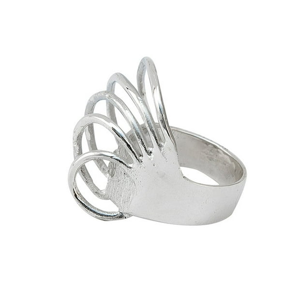Anillo Puentes Marca Ketzalia De Plata Ley .925 T:8 KETZALIA JOYERIA ARTESANAL Colección 2021
