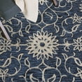 thumbnail image 6 of SAFAVIEH Jardin Wilson Floral Wool Area Rug, Navy/Ivory, 6' x 6' Square, 6 of 8