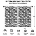 thumbnail image 2 of Blackout Kids Curtains,Black White Skull Stack Pattern Childrens Insulated Curtains Set Of 2,Bedroom Essentials,Toddler Room Decor 42x63in(106x160cm), 2 of 5