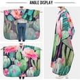 thumbnail image 7 of Dreamtimes Flamingo Flower Salon Cape, Hair Cutting Cape with Snaps, Professional Large Barber Stylist Hairdresser Cape, Waterproof Machine Washable, 65" x 55”, 7 of 7