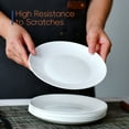 thumbnail image 5 of LaGlint 7.5 inch Salad Appetizer Plate Set of 6, Lightweight Opal Glass Round White Plates for Dessert Kitchen, Dishwasher and Microwave Safe, 5 of 9