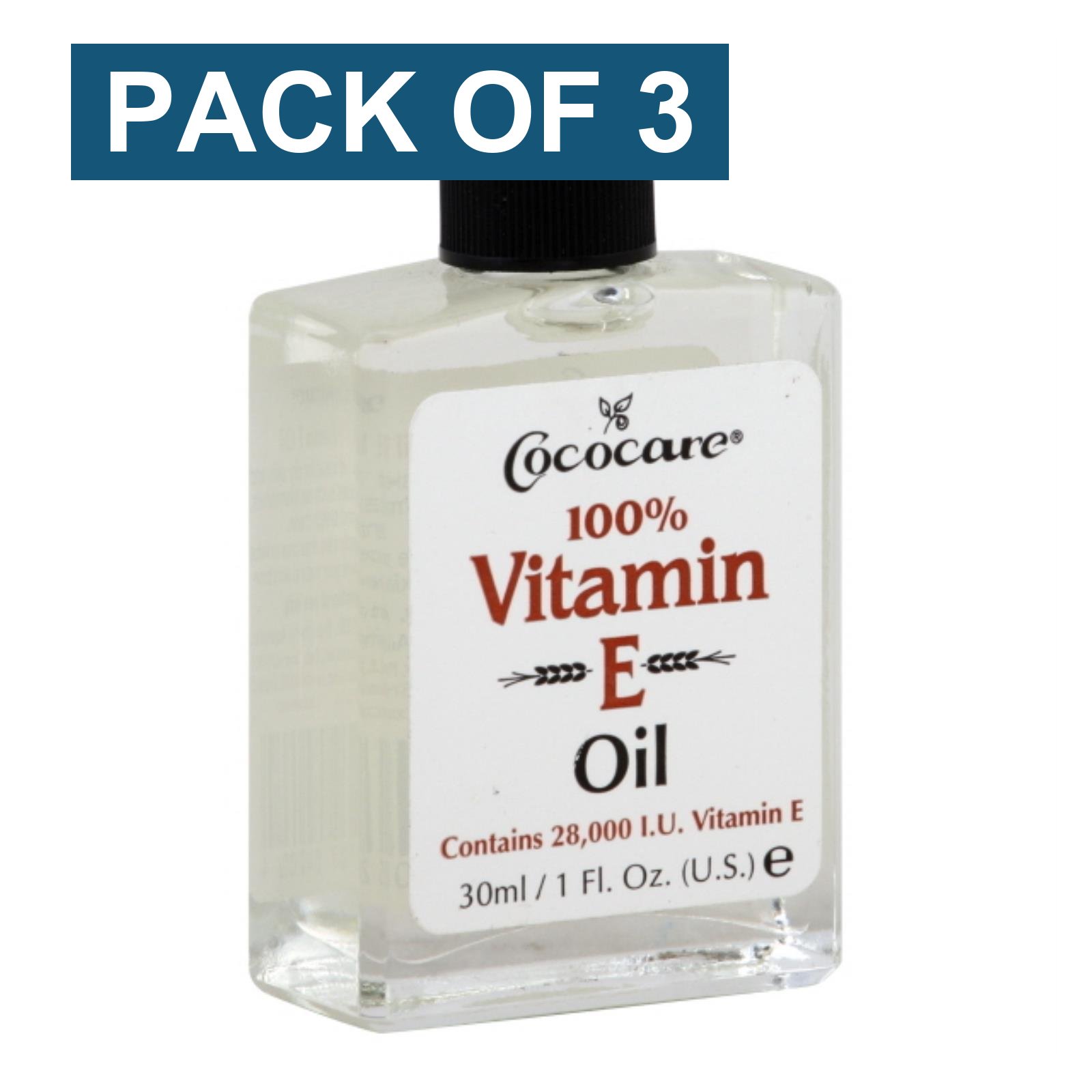 Cococare 100% Vitamin E Oil, 1 oz (Pack of 3)