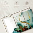 thumbnail image 6 of Elephant Stock Abstract Gold Streaks Wall Art - Horizontal Multi Panel Canvas - Living Room Wall Decor - Abstract Multi Panel - White And Teal Decor - 38" x 24", 6 of 8