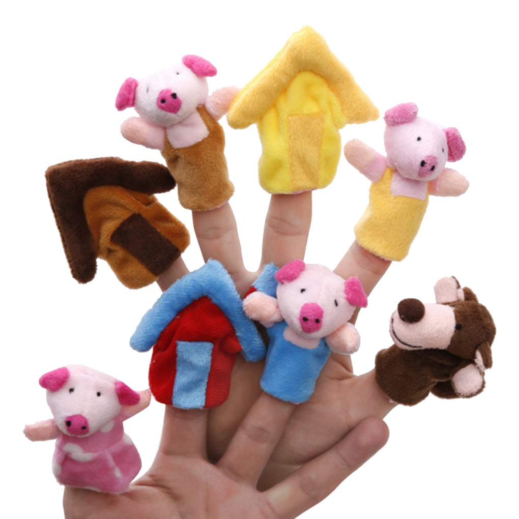 12 Inches Soft Plush Animal Hand Puppets for Kids Storytelling Game Props 