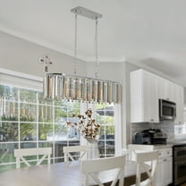 DORROM 8 - Light Modern Oval Crystal Ceiling Chandelier