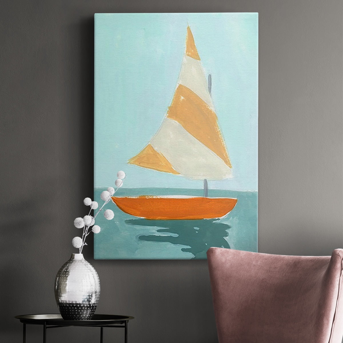Small Sail I Premium Gallery Wrapped Canvas - Ready to Hang