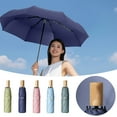 thumbnail image 2 of Umbrellas for Rain Retro Umbrella French Folding Sunshade Dual-use Sunshade Female Minimalist Travel Umbrella,Pink, 2 of 5
