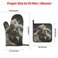 thumbnail image 2 of Honeii Astronaut Polar Bear Roar Pattern Oven Mitts and Pot Holders, Silicone Oven Gloves,500 F Heat Resistant Oven Mitts Sets, 4PCS, 2 of 6