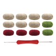 thumbnail image 1 of Kit de ganchillo para manta de flores, regalo hecho a mano, accesorios elegantes, inicio de ganchillo Rosa roja blanca caqui, 1 of 9