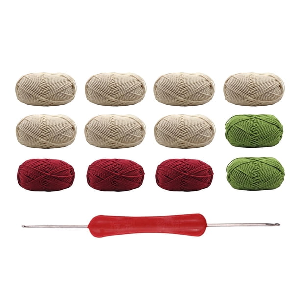 Kit de manta de ramo de ganchillo, DIY, hecho a mano, tejido a ganchillo creativo, para principiantes Rosa roja blanca caqui