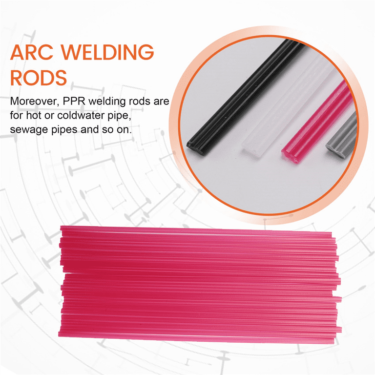 100-Piece Plastic Welding Rods Kit – PP/PVC/PE/ABS/PPR Repair Sticks For Car Bumpers, Pipes & Plastic Parts (5 Colors)