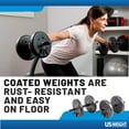 thumbnail image 6 of 105 lb Barbell and Dumbell Weight Set Featuring Two 20 lb., Four 10 lb. and Four 5 lb. Weights, Two Dumbbell Bars & Full 6-foot Length Bar, 6 of 8