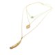 thumbnail image 3 of Qarigey collar multicapa, colgante de aleación para mujer, cuentas de hojas, diseño Simple, collar largo, joyería para el cuello Ropa, zapatos y accesorios Miscelánea Qarigey AP000015-00B, 3 of 6