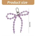 thumbnail image 3 of Colorful Beaded Bowknot Keychain Lovely Decorations Keyring Ornament Backpack Handbag Charm Pendant for Girls Women Yellow, 3 of 4