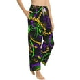 thumbnail image 2 of Junzan Neon Mardi Gras Women'S Pajama Pants Drawstring Comfy Sleep Bottoms With Pockets, 2 of 9
