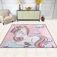thumbnail image 3 of SKYSONIC Lightweight Soft Area Rugs Beautiful Unicorn On Clouds Floor Mat for Kids Playing Room Hardwood Floor Living Room 63x48 inch Nursery Rugs, 3 of 6