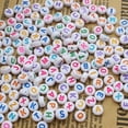 thumbnail image 2 of WHAMVOX Assorted Color Acrylic Alphabet Beads for DIY Crafts Jewelry Making 7 x 4 mm, 2 of 8