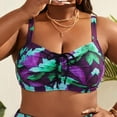 thumbnail image 6 of Zpanxa Plus Size Printed Bikini Set Women's Fashion Two Piece Swimsuit with Suspenders and Side Straps, 6 of 8