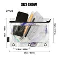 thumbnail image 3 of Ckdifva Stripe Shells Purple Pencil Pouch 3 Ring Zipper Pencil Case Binder Pockets Clear Top Cosmetic Bag 2 Pack, 3 of 6