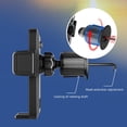 thumbnail image 4 of Car Phone Mount for Air Vent | Wider Clamp & Metal Hook Design | Thick Case Compatible | 4-Lock Stability | 360° Rotation | ABS PC Durable | Universal 4”-7” Smartphones | Black | 1 Pack, 4 of 7