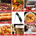 thumbnail image 2 of Meat Thermometer, Instant Read Cooking Thermometer, Digital Food Thermometer, Backlit LCD Display Long Foldable Probe and Auto On/Off, Perfect for Coo, 2 of 5