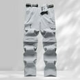 thumbnail image 2 of Men's Casual Pants Convertible to Shorts Summer Outdoor Loose Fit Stretch Breathable Silk Straight Comfortable Lightweight Travel Men's Dress Pants Relaxed Fit Loose Big and Tall, 2 of 7