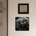 thumbnail image 3 of 14 Inch Wall Clock Battery Operated Square Clock Decorative for Office, Kitchen, Outdoor, Living Room，Lion Dark Painting, 3 of 4