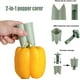 thumbnail image 5 of Herramienta removedora de chile | Descorazonador de semillas de pimiento verde | Removedor de corazón de frutas y verduras de pimiento de plástico 2 en 1 | Extracción del núcleo sin esfuerzo | Fácil, 5 of 5
