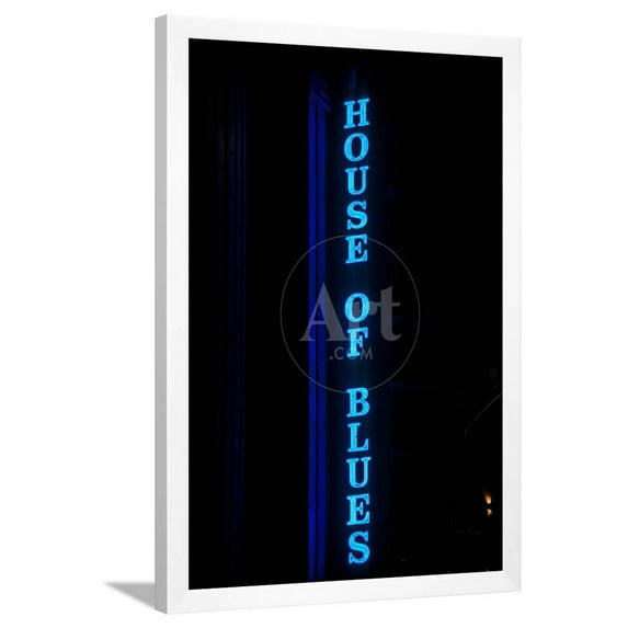 House of Blues Neon Sign, Chicago, Illinois, Framed Art Print Wall Art Sold by Art.Com