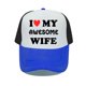 thumbnail image 1 of I Love My Awesome Wife Snapback Cap Couple Affection Heart Trucker Hats Valentine Day Husband Love Expression Baseball Cap YP06456-60cm for adult Gao Jinjia LED, 1 of 2