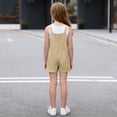 thumbnail image 6 of Beige Boy Girl Lounge Bib Pants Shortalls for Girl Fall Summer Faux Gauze Linen Kawaii Overall Coveralls Shortalls Shorts Catsuit Girl 2026 Clothing Regular Fit 13 Years, 6 of 8