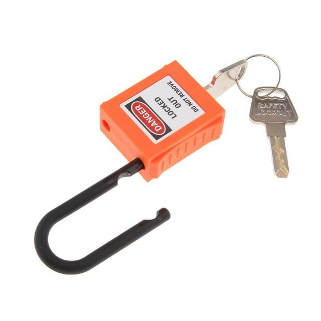 VONKY PL38-KD 38 mm PVC Curved Safety Lockout Padlock Orange