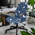 thumbnail image 2 of SCRAWLGOD Seals Lemon Spots Leaf Blue Breathable Cover for Office Chair Seat Scratch Resistant Comfortable Rotating Chair Cover Non-Slip Removable Desk Chair Seat Protector, S, 2 of 7