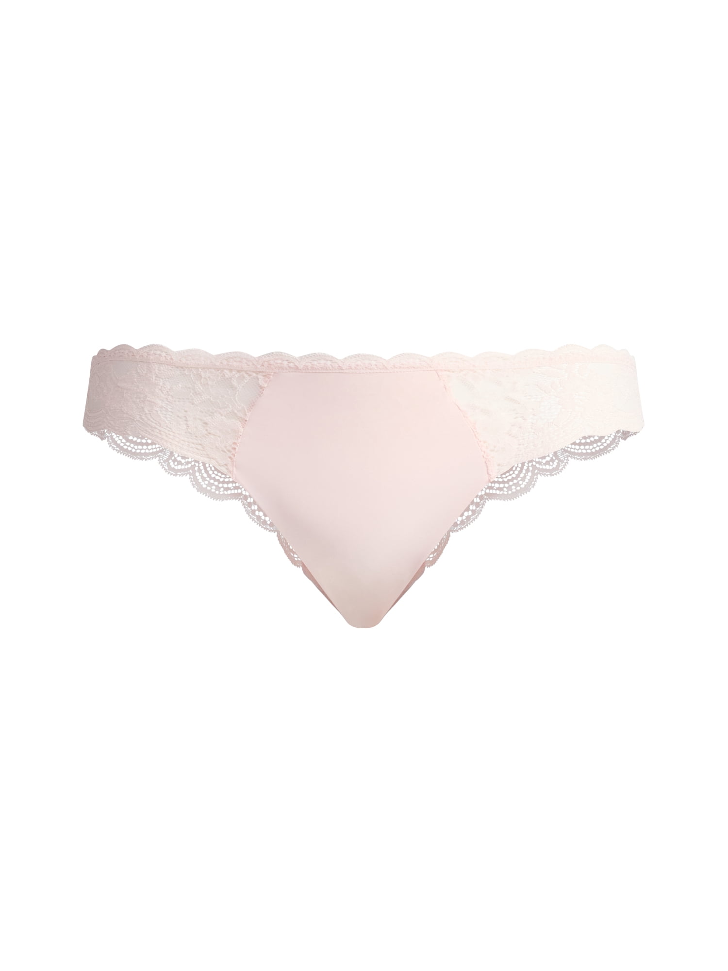 Joyspun Women's Microfiber and Lace Cheeky Panties, 3-Pack, Sizes XS-3XL