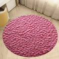 thumbnail image 4 of Leopard Print Pattern Floral Medallion Round Rug - Small Round Area Rug, Soft Non-Slip Machine Washable Bedroom Mat Indoor Accent Entry Carpet for Office Desk Dorm Hallway, 4 of 6