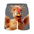 thumbnail image 2 of Xdegoge Novelty Swim Trunks for Men Quick Dry Funny 3D Graphic Board Shorts Animal Print Beach Wear with Drawstring Elastic Waist Casual Summer Surfing Bathing Suits, 2 of 5