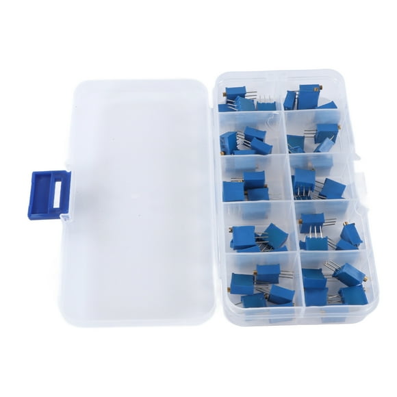 Adjustable Potentiometer,50Pcs 3296W Potentiometer Adjustable K Potentiometer M Potentiometer Eco-Friendly Materials