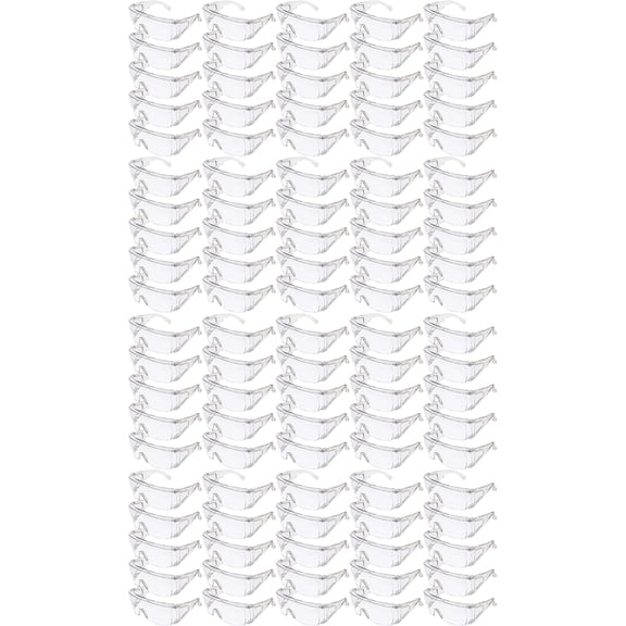 100 Hurricane Lab Safety Glasses Fits Over Glasses  Clear Lens Side Shields Anti-Glare Brow Guard