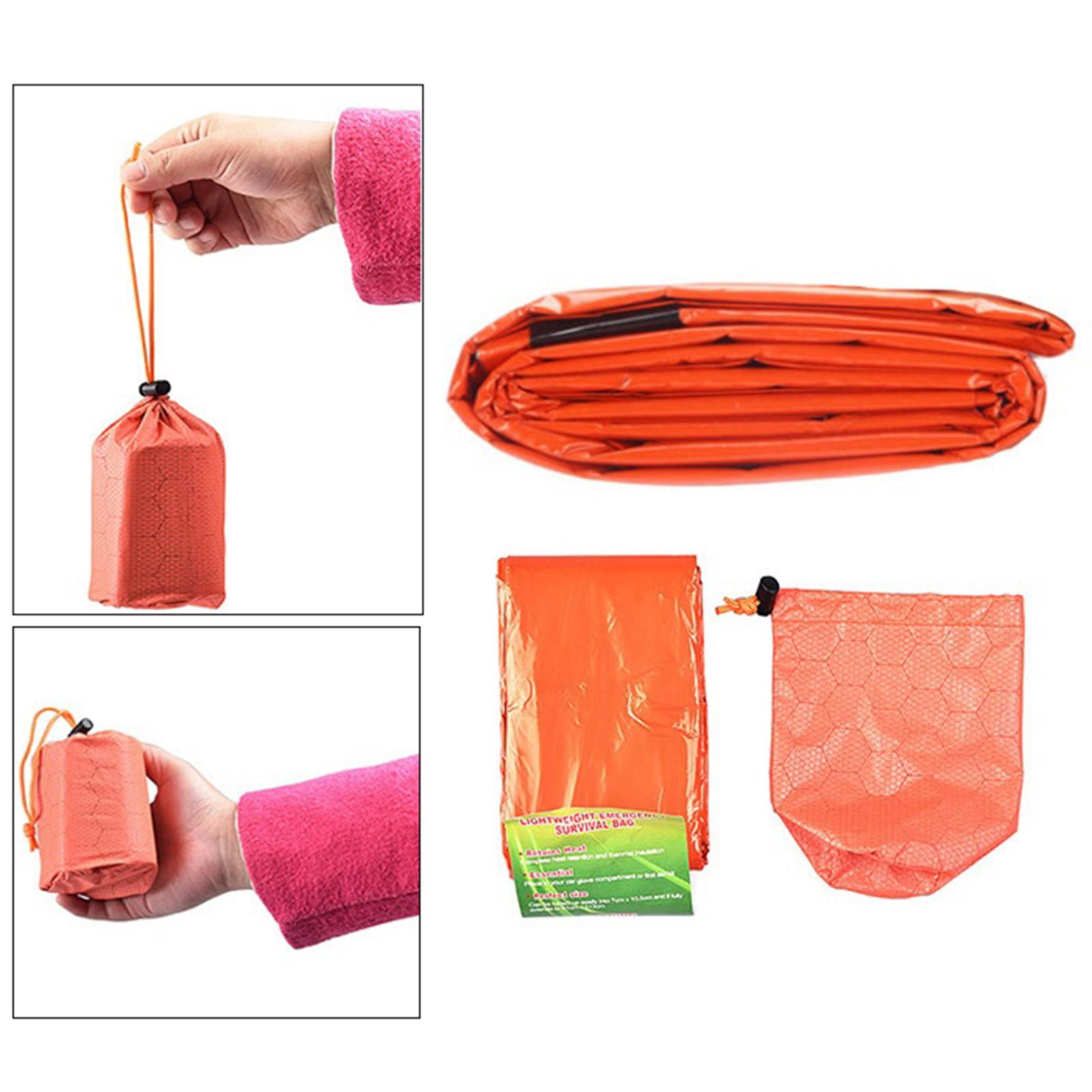 Wswqop Emergency Sleeping Bag Lightweight Emergency Survival Blanket Hiking Camping