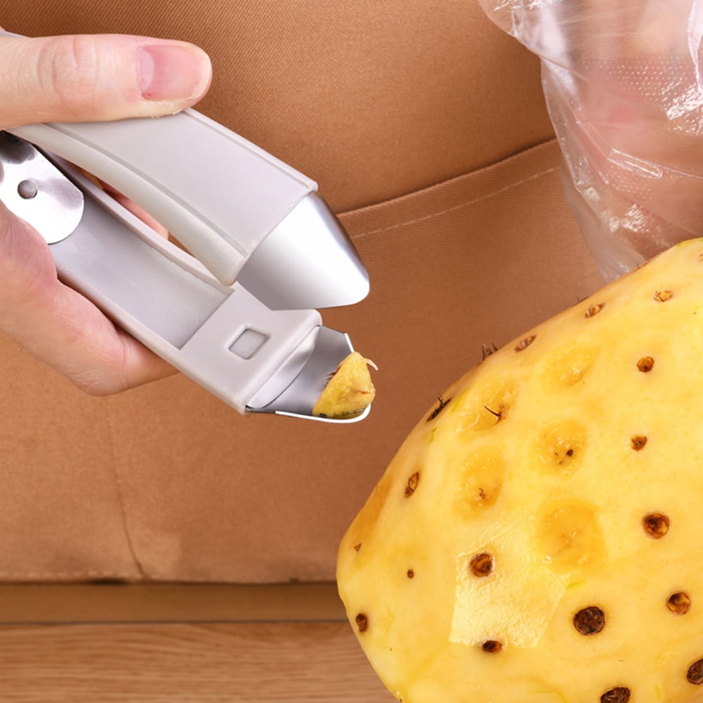 Stainless Steel Pineapple Eye Peeler Knife Seed Remover Clip Strawberry