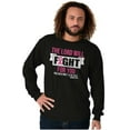 thumbnail image 5 of Breast Cancer Lord Will Fight For You Women's Long Sleeve T Shirt Brisco Brands M, 5 of 6